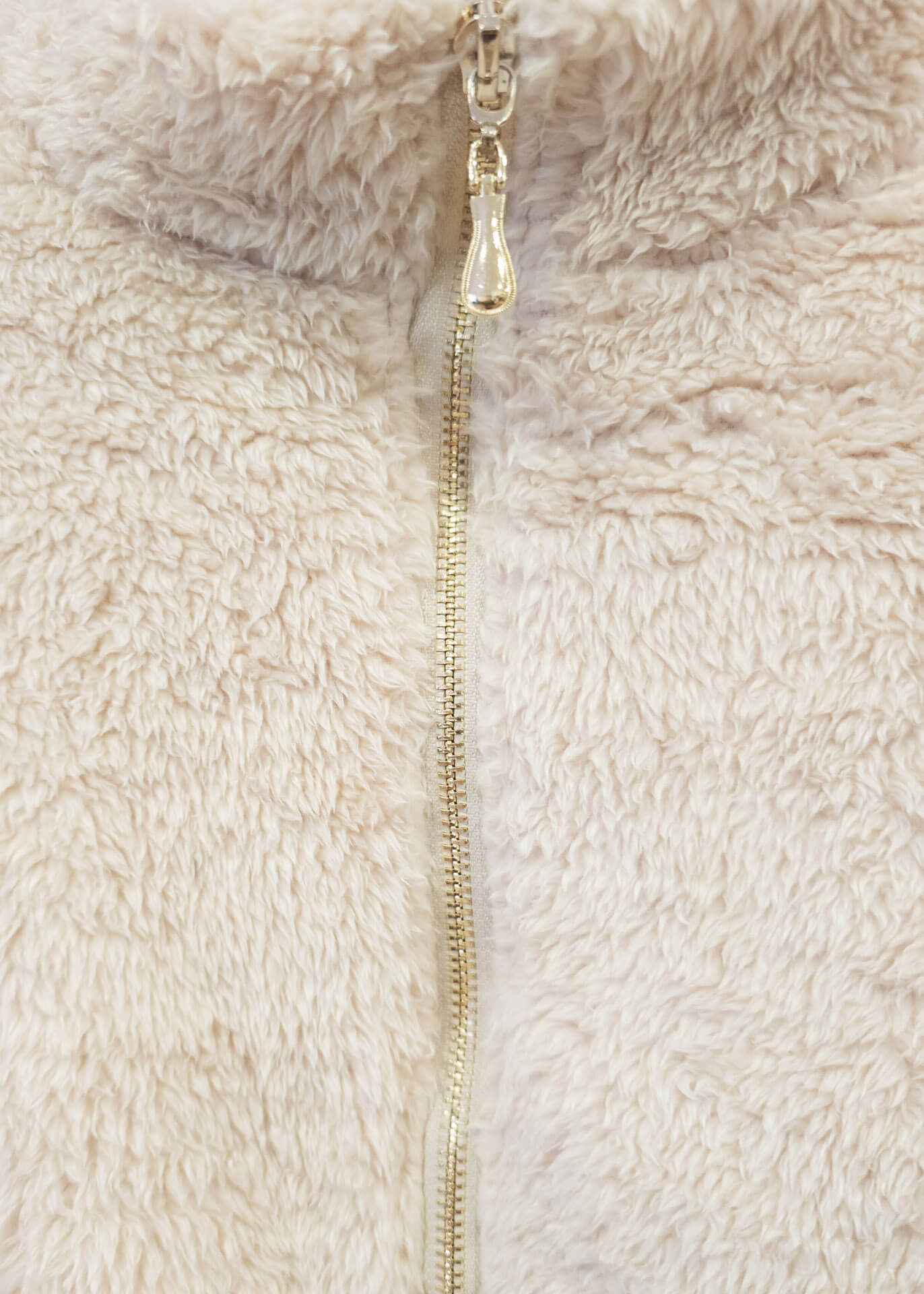Chaqueta pelo beige Fontue