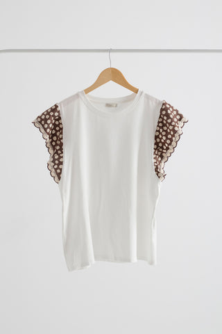 Camiseta blanca lunares Chiclana