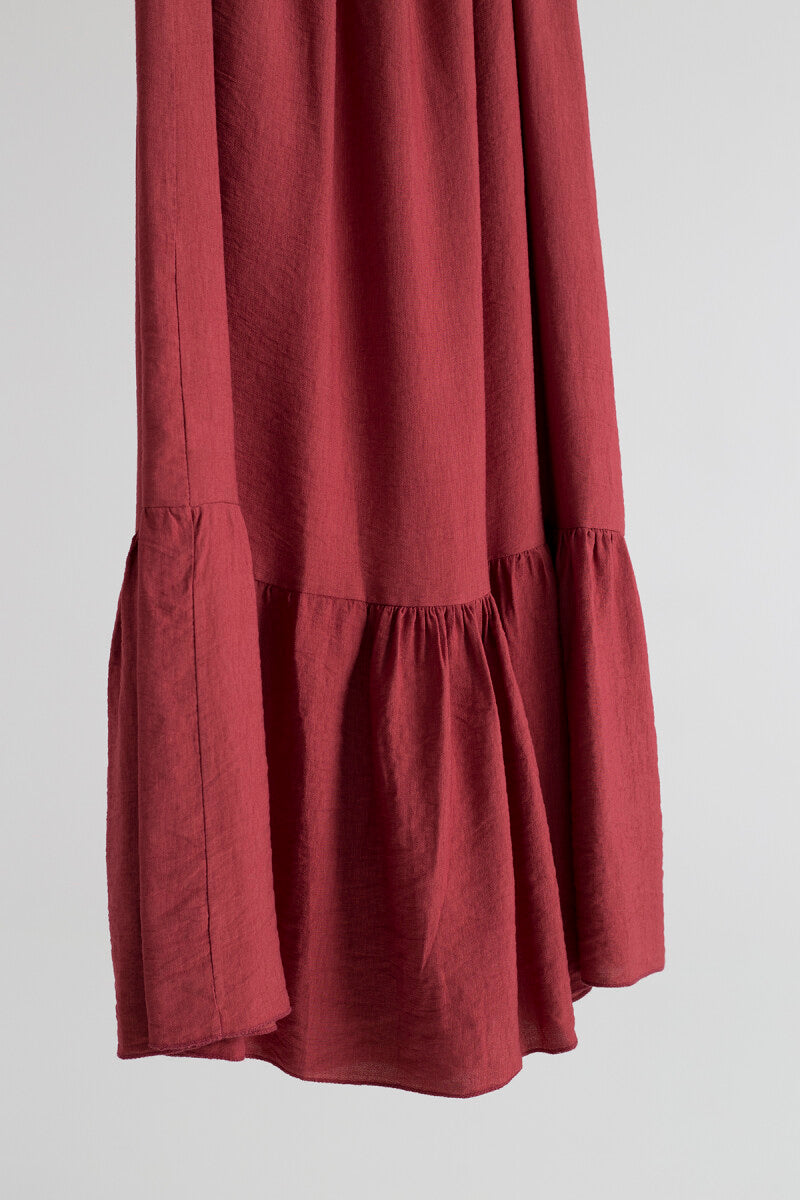 Vestido palabra de honor pasión Carmesí
