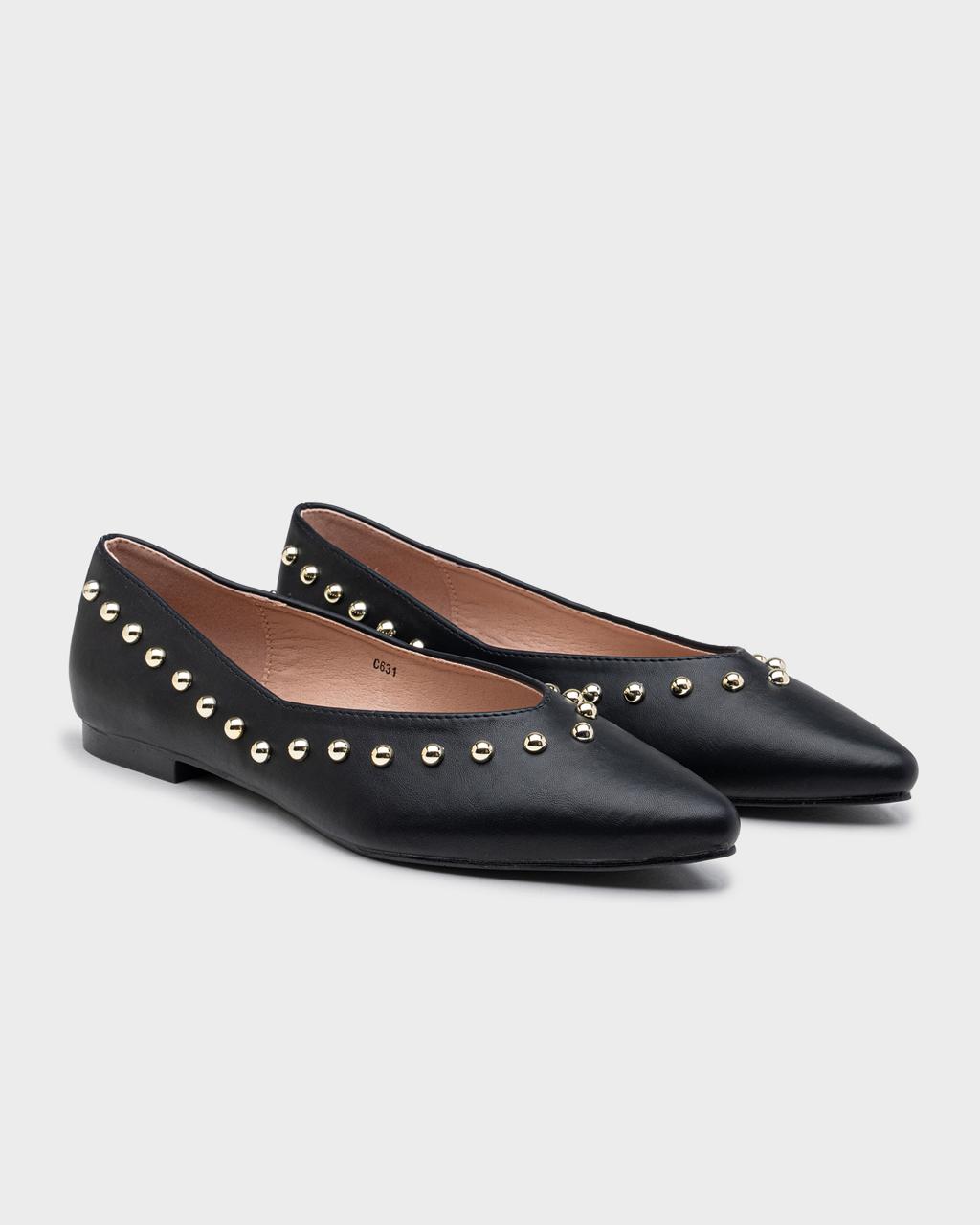 Bailarinas tachas negras Rock Chic