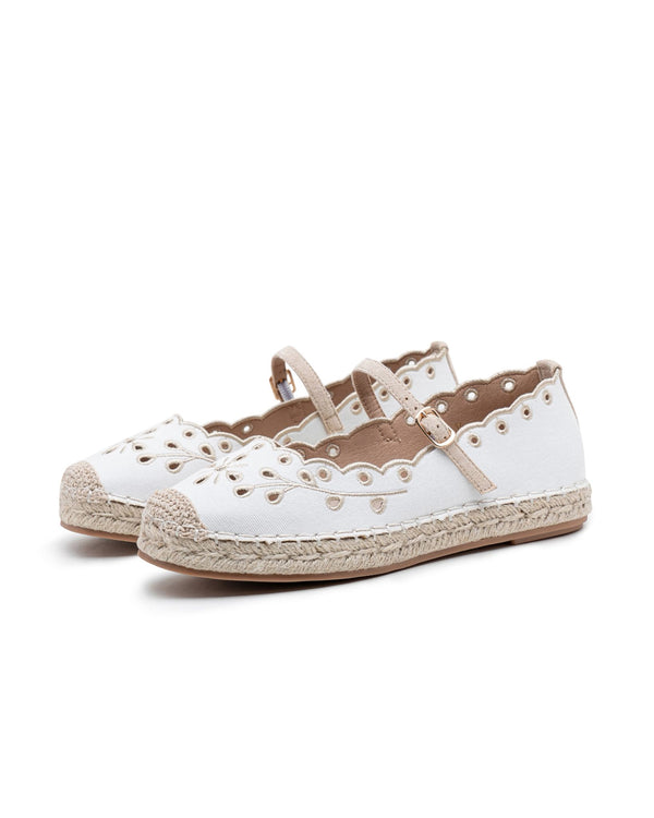 Alpargatas bordadas beige Luna
