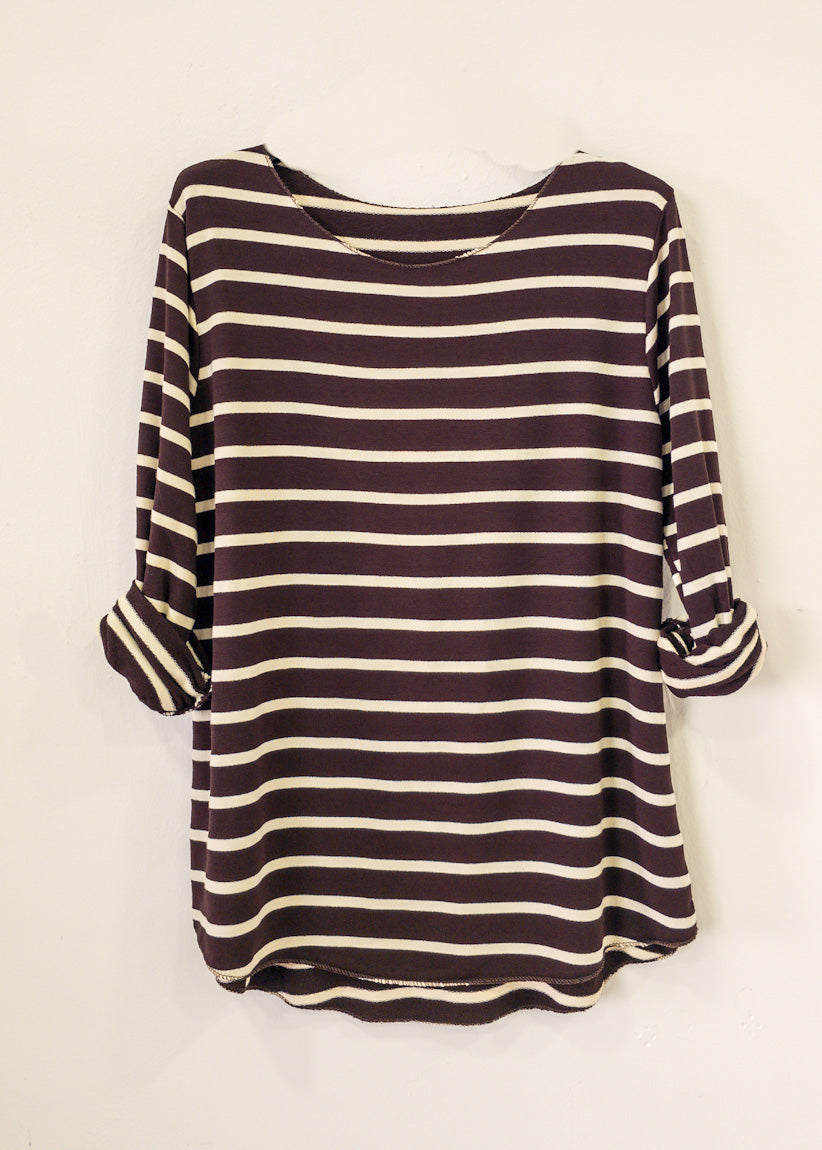 Camiseta navy marron Petra