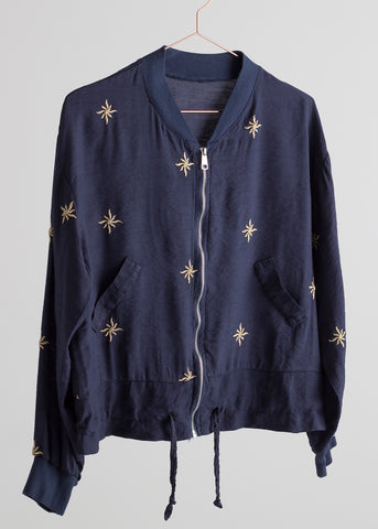 Black Pluto Lightweight Bomber Jacket