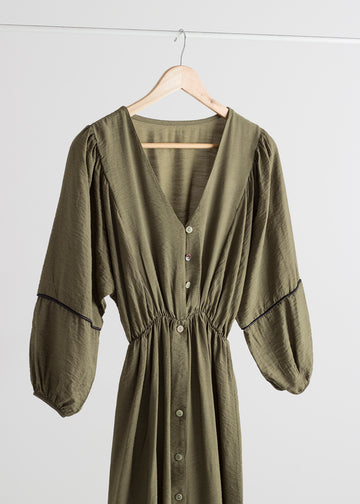 Vestido largo green Essence
