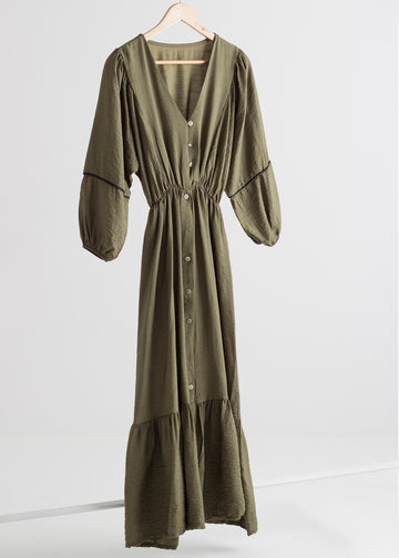 Vestido largo green Essence