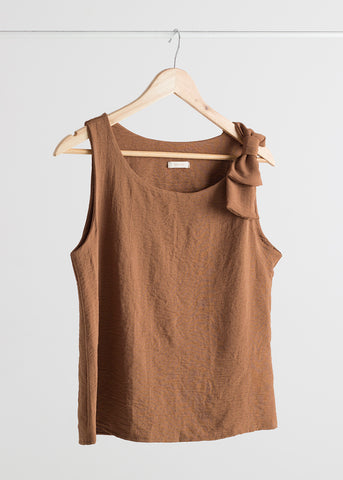 Top marrón Bow Cacao