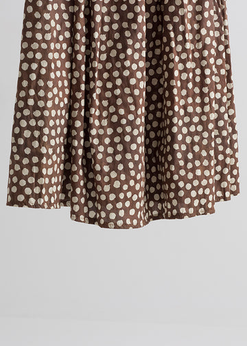 Falda midi Luna Choco