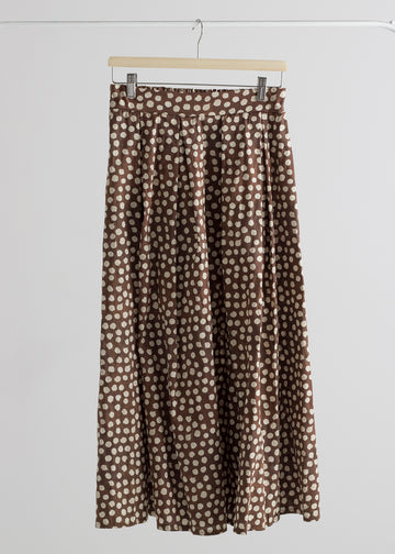 Falda midi Luna Choco