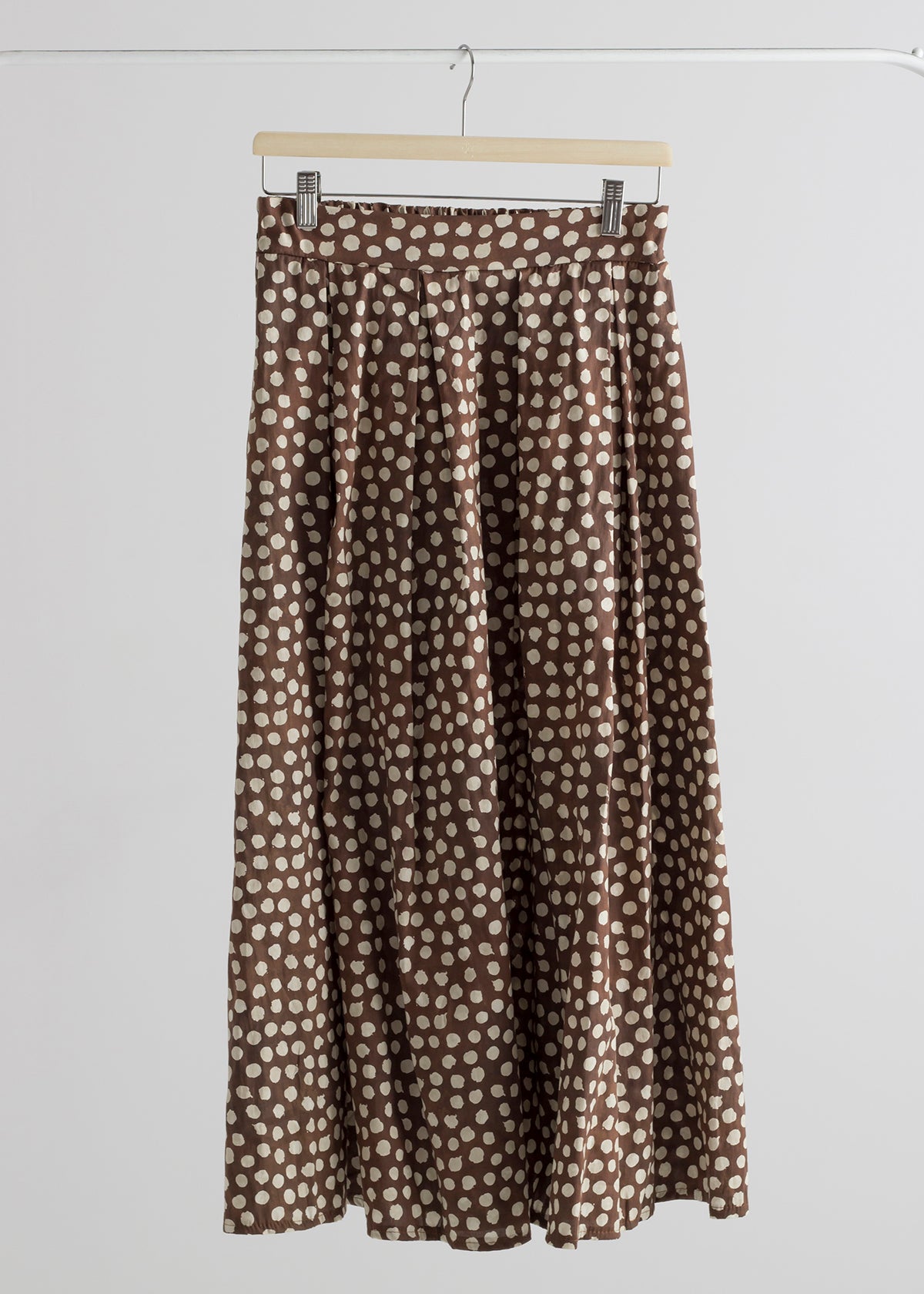 Falda midi Luna Choco