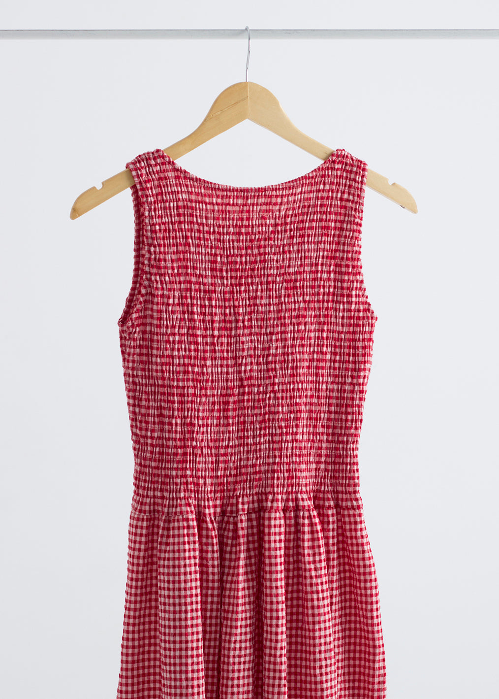 Vestido vichy largo rojo Amalia