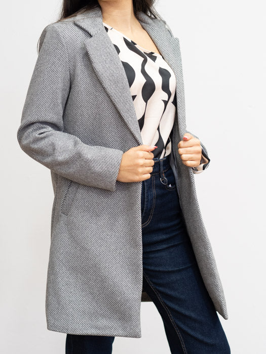 Mottled grey cloth coat Mundo