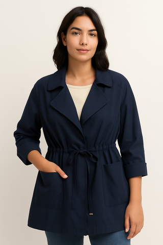 Gabardina azul marino Baro