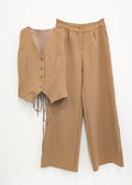 ENERO Única Conjunto chaleco y pantalón camel Yale