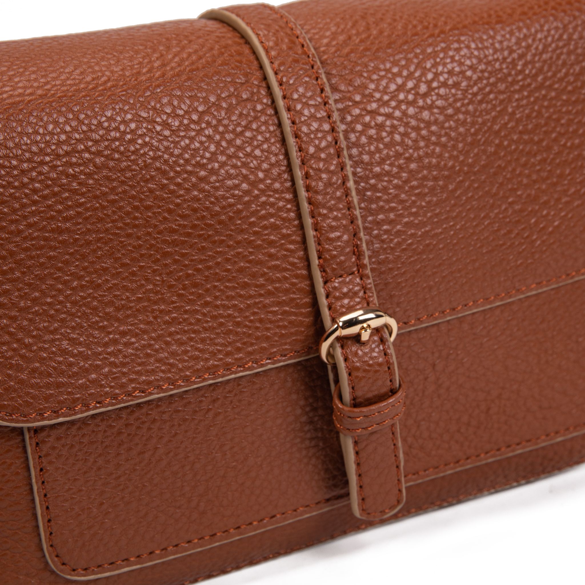 Bolso bandolera Buckle Brown