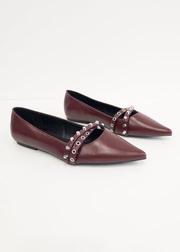 Bailarinas Burgundy Chic