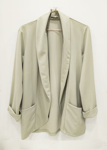 Blazer fluida verde agua