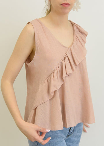 Blusa lino nudé Henares