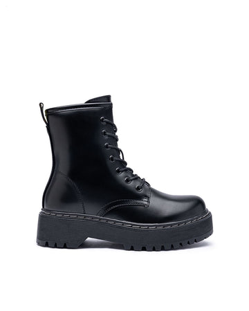 Botas militares negras plataforma Rianka