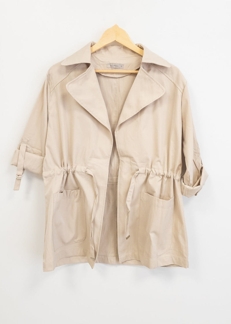 k-guapa Talla única Gabardina sahariana beige Baro