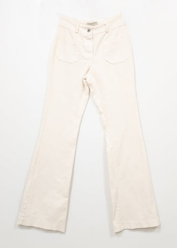 Jeans blancos campana Meridiano