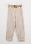 K-GUAPA Talla única Pantalón paperbag beige Polo