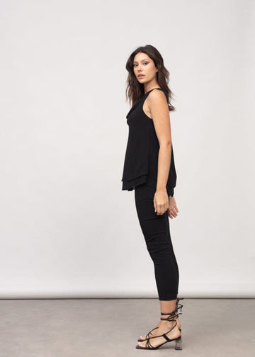 Pantalón paperbag negro Ámbar