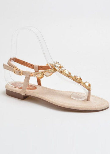 Sandalias beige Joy Cristal