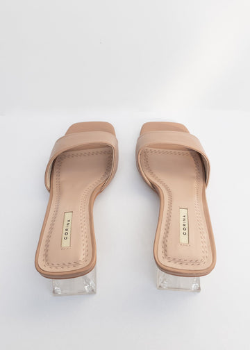 Sandalias tacón camel Elegance