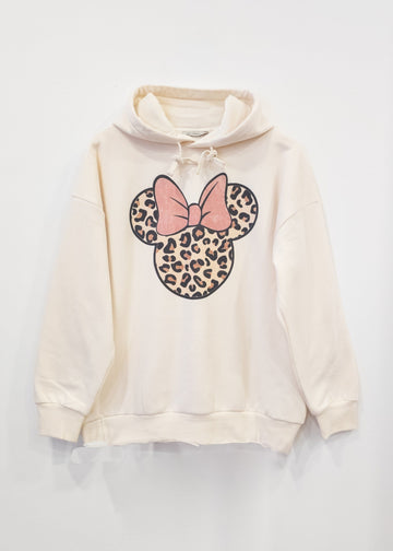 Sudadera capucha beige Mouse