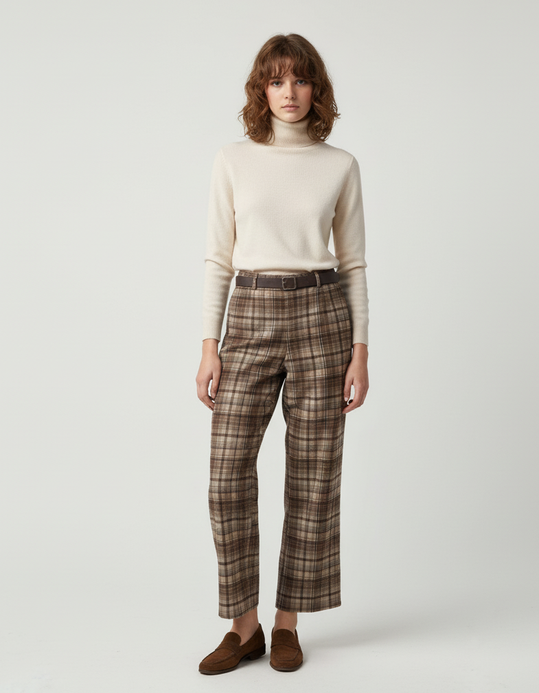 Pantalón Check Camel London