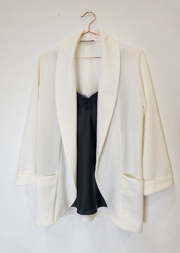 Blazer fluida blanca