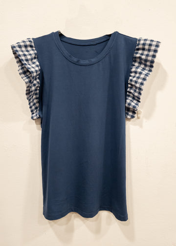 Camiseta azul vichy Chiclana