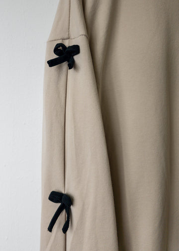 Sudadera beige Lazos