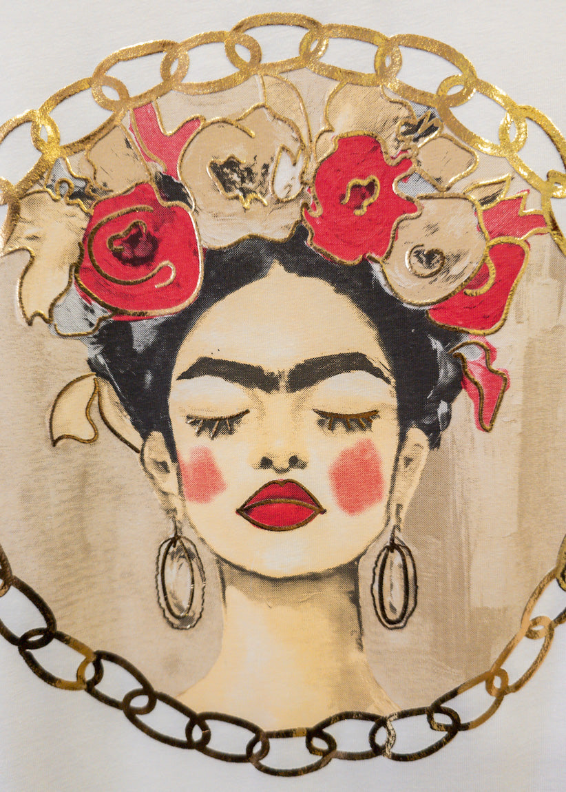 Camiseta beige Kahlo