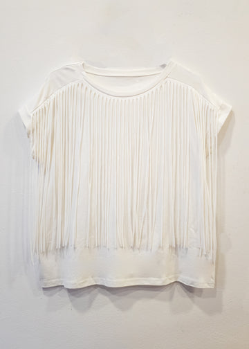 Camiseta flecos blanca Oeste