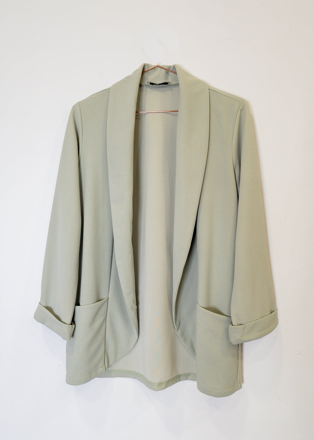 Blazer fluida verde agua