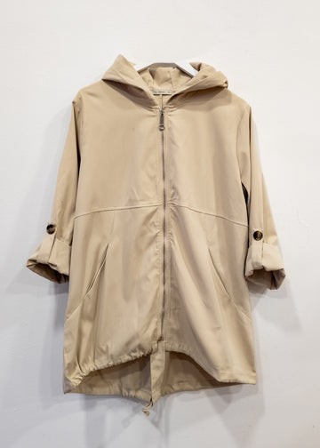 Chaqueta parka beige Damasco