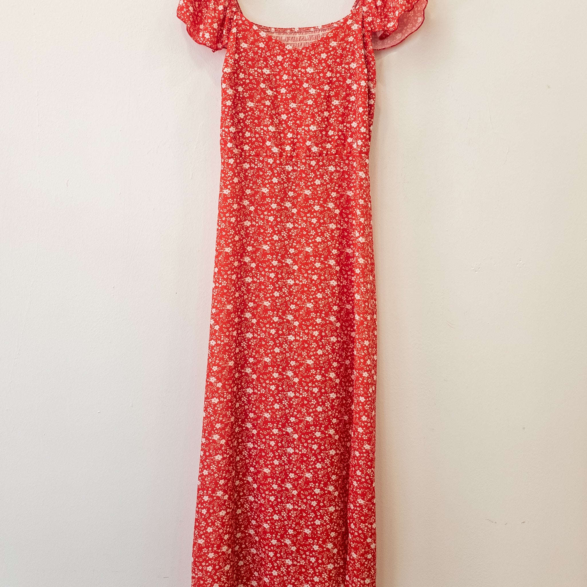 Vestido rojo flores Amapola