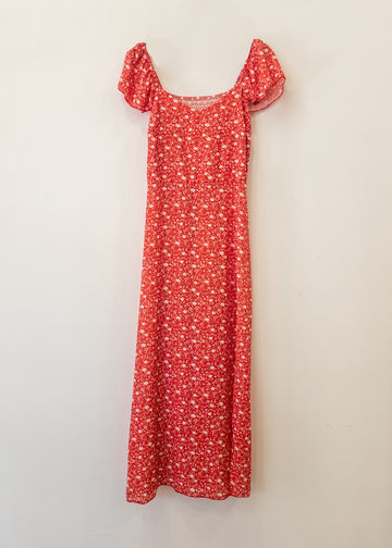 Vestido rojo flores Amapola
